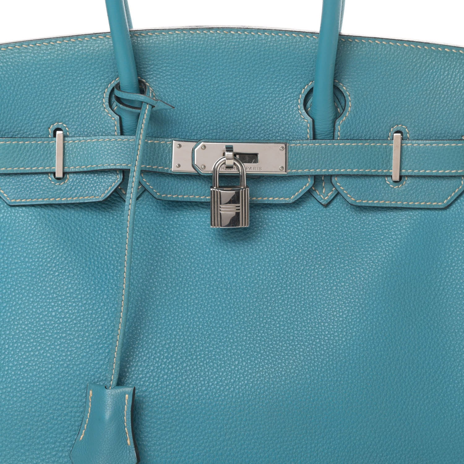 Hermes Taurillon Clemence Birkin 30 Blue Jean 40 of 46