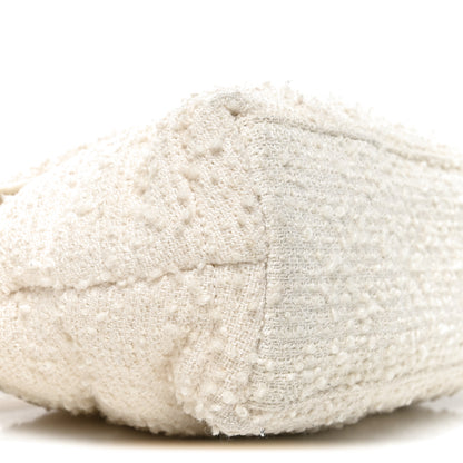 Saint Laurent Boucle Tweed Quilted Small Loulou Puffer Monogram Chain Satchel Crema Soft 9 of 10