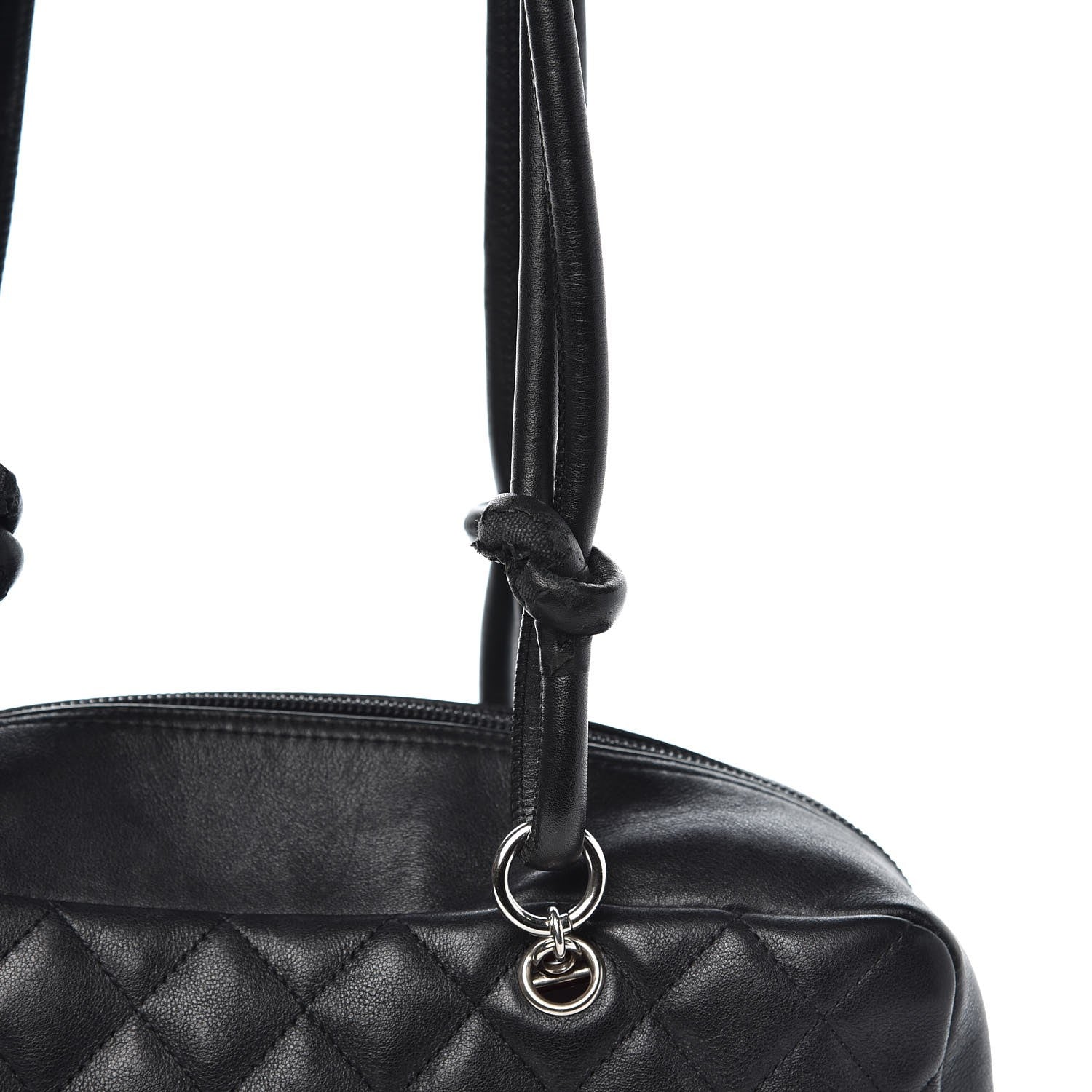 Chanel Calfskin Quilted Large Cambon Bowler Black 17 of 17