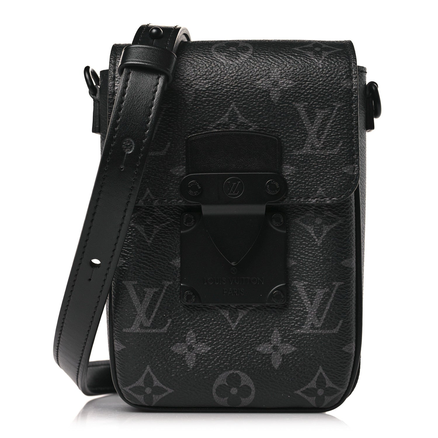 Louis Vuitton Monogram Eclipse S Lock Wearable Wallet Black 1 of 9