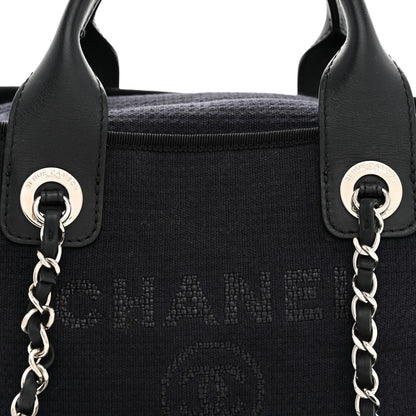 Chanel Mixed Fibers Deauville Bowling Bag Black 8 of 11