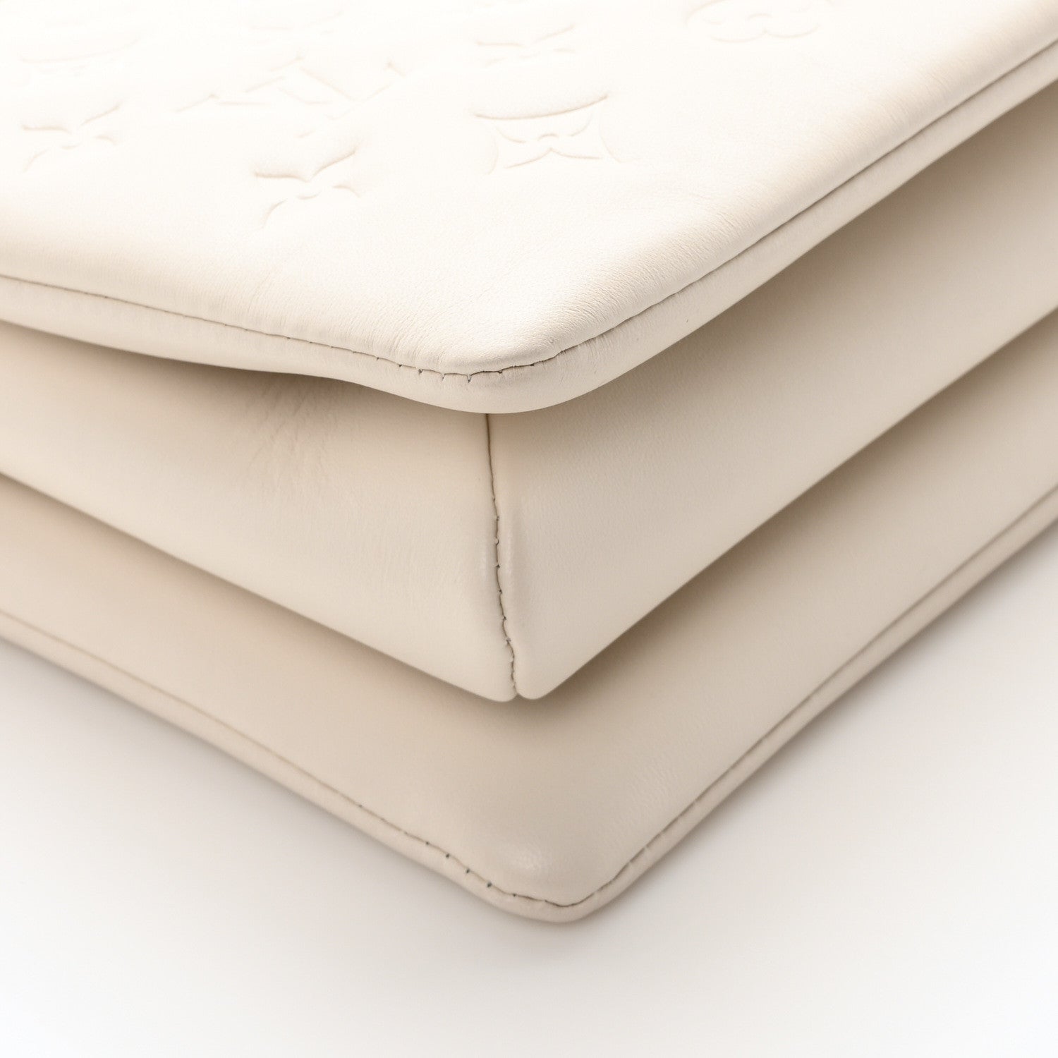 Louis Vuitton Lambskin Embossed Monogram Coussin PM Cream 8 of 10