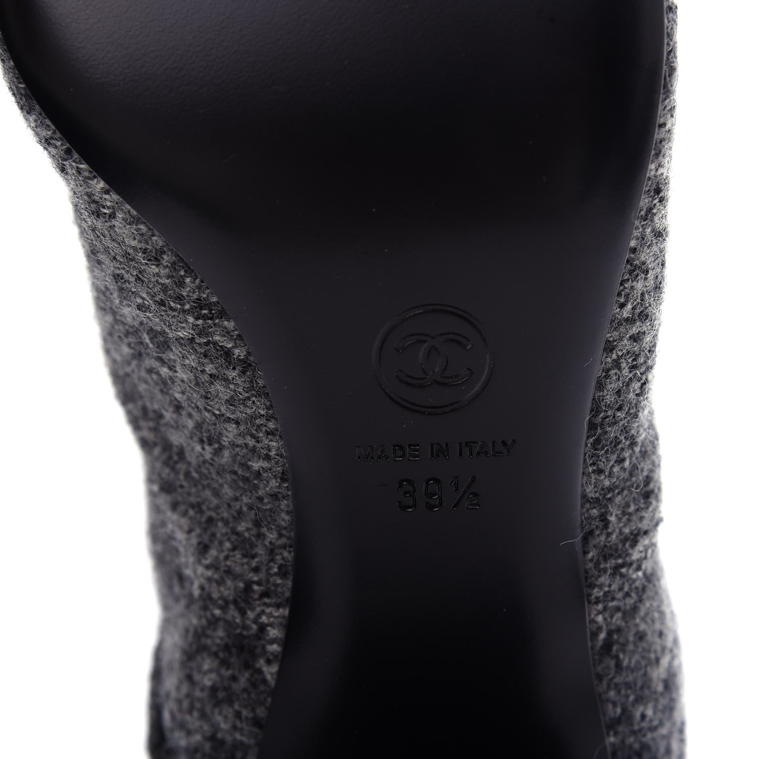 Chanel Tweed Short Boot 39.5 Grey 9 of 12