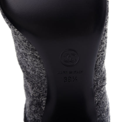 Chanel Tweed Short Boot 39.5 Grey 9 of 12
