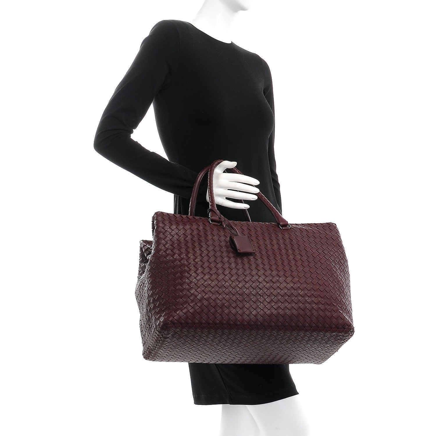 Bottega Veneta Nappa Intrecciato Brick Tote Aubergine 2 of 6