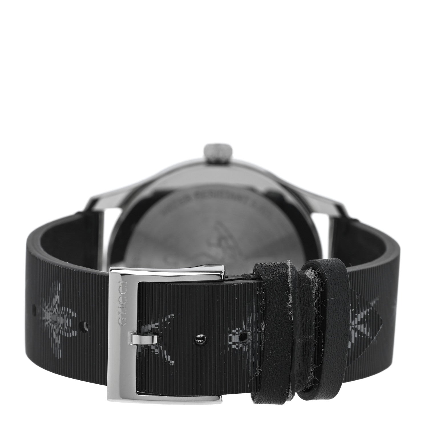 Gucci Stainless Steel Calfskin 38mm G-Timeless Bee Star Hologram Quartz Watch Black 3 of 4