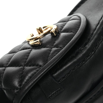 Chanel Lambskin Quilted CC Turnlock Loafers 37 Navy 15 of 18