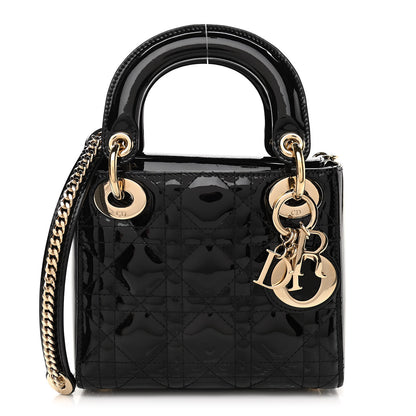 Christian Dior Patent Cannage Mini Lady Dior Black 1 of 11