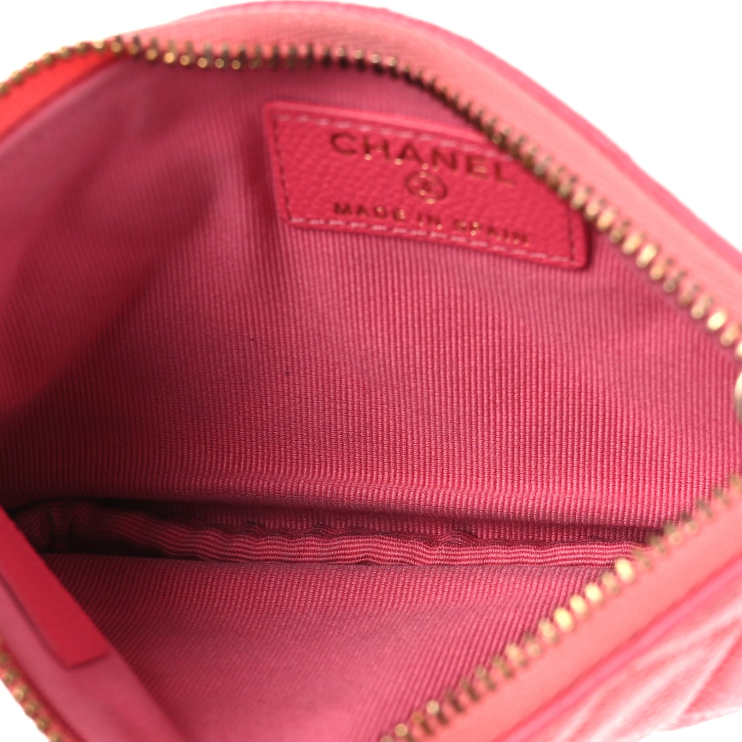 Chanel Caviar Quilted Small Cosmetic Case Pink 5 of 11