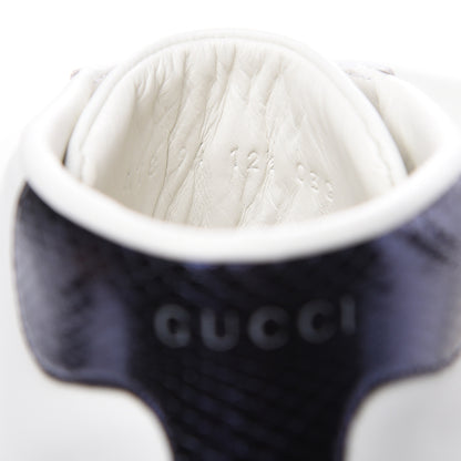 Gucci Calfskin Ayers Embroidered Web Mens Ace Removable Patches High Top Sneakers 13 White 11 of 12