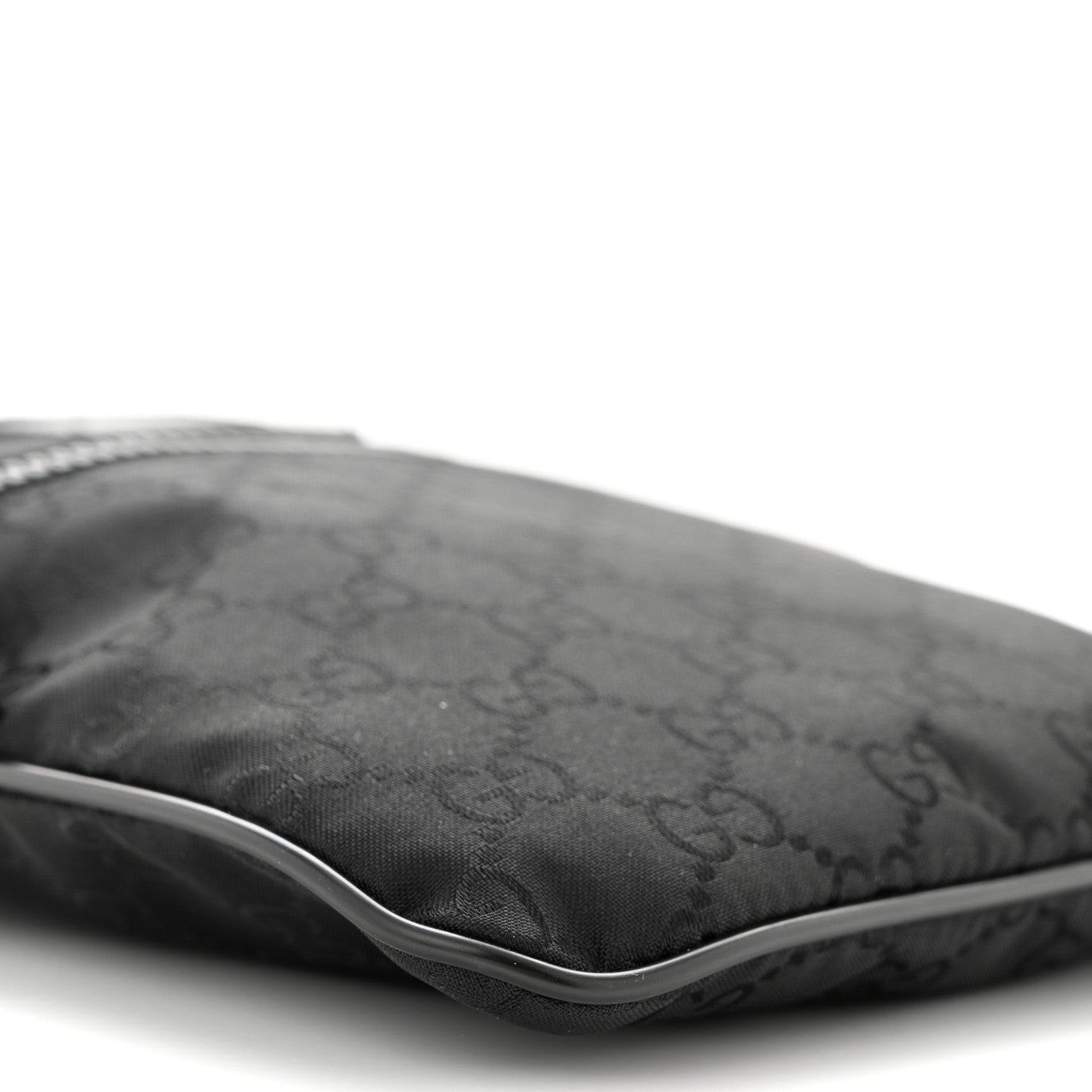 Gucci Nylon Monogram Mini Flat Messenger Bag Black 9 of 10