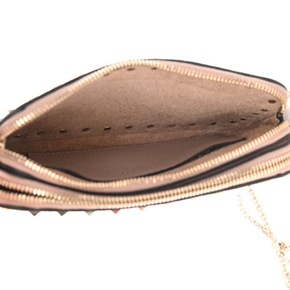 Valentino Garavani Pebbled Calfskin Rockstud Double Zip Camera Crossbody Bag Poudre 4 of 10