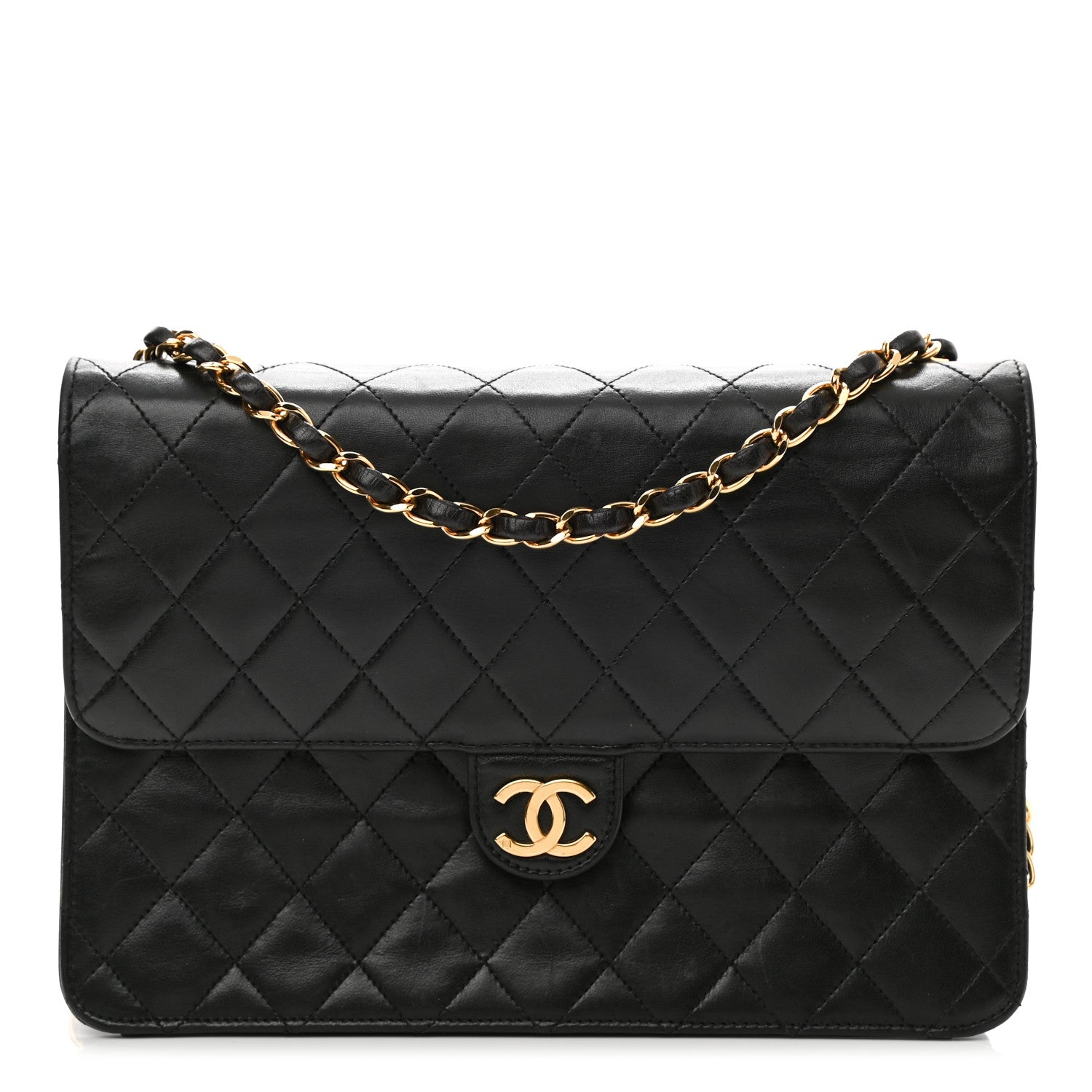 Chanel Lambskin Quilted Jumbo Single Flap Black 1 of 11