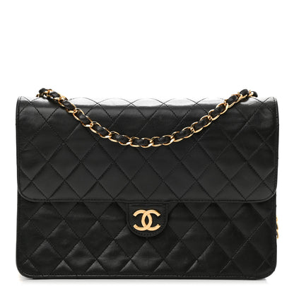 Chanel Lambskin Quilted Jumbo Single Flap Black 1 of 11