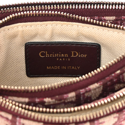 Christian Dior Oblique Saddle Pouch With Strap Burgundy 8 of 15