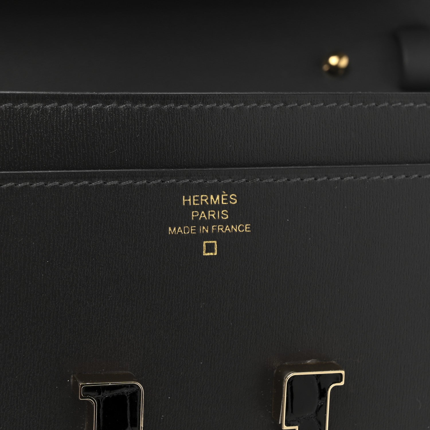 Hermes Box Shiny Alligator Constance Wallet To Go Graphite 13 of 23