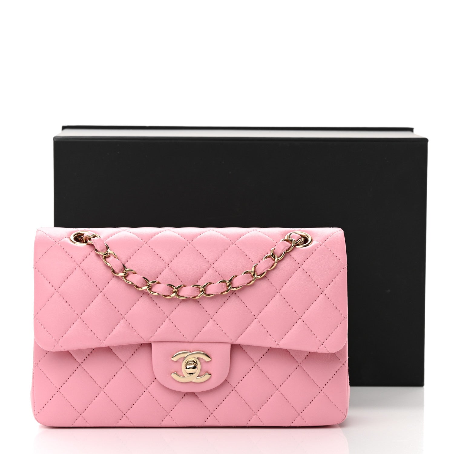 Chanel Lambskin Quilted Small Double Flap Pink 12 of 12
