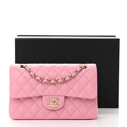 Chanel Lambskin Quilted Small Double Flap Pink 12 of 12