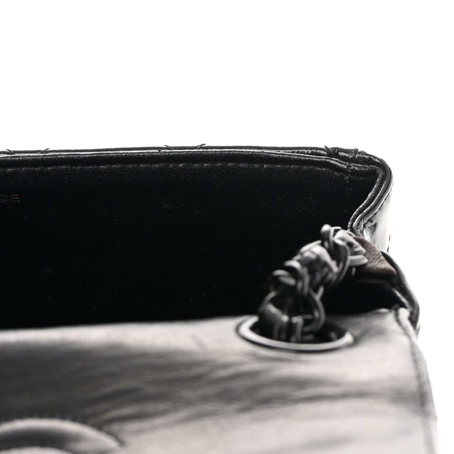 Chanel Patent Calfskin Quilted Mini Square Flap So Black 15 of 18