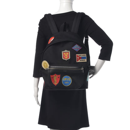 Saint Laurent Twill Patches City Backpack Black 2 of 8