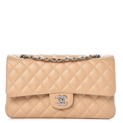 Chanel Caviar Quilted Medium Double Flap Beige Clair 1 of 8