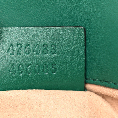 Gucci Calfskin Matelasse Super Mini GG Marmont Shoulder Bag Emerald Green 6 of 9