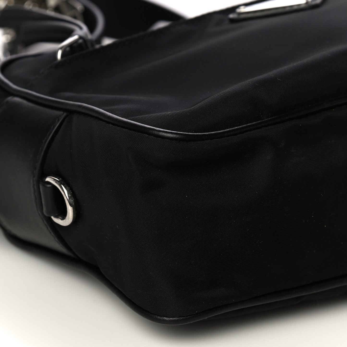Tessuto Nylon Studded New Vela Shoulder Bag Black