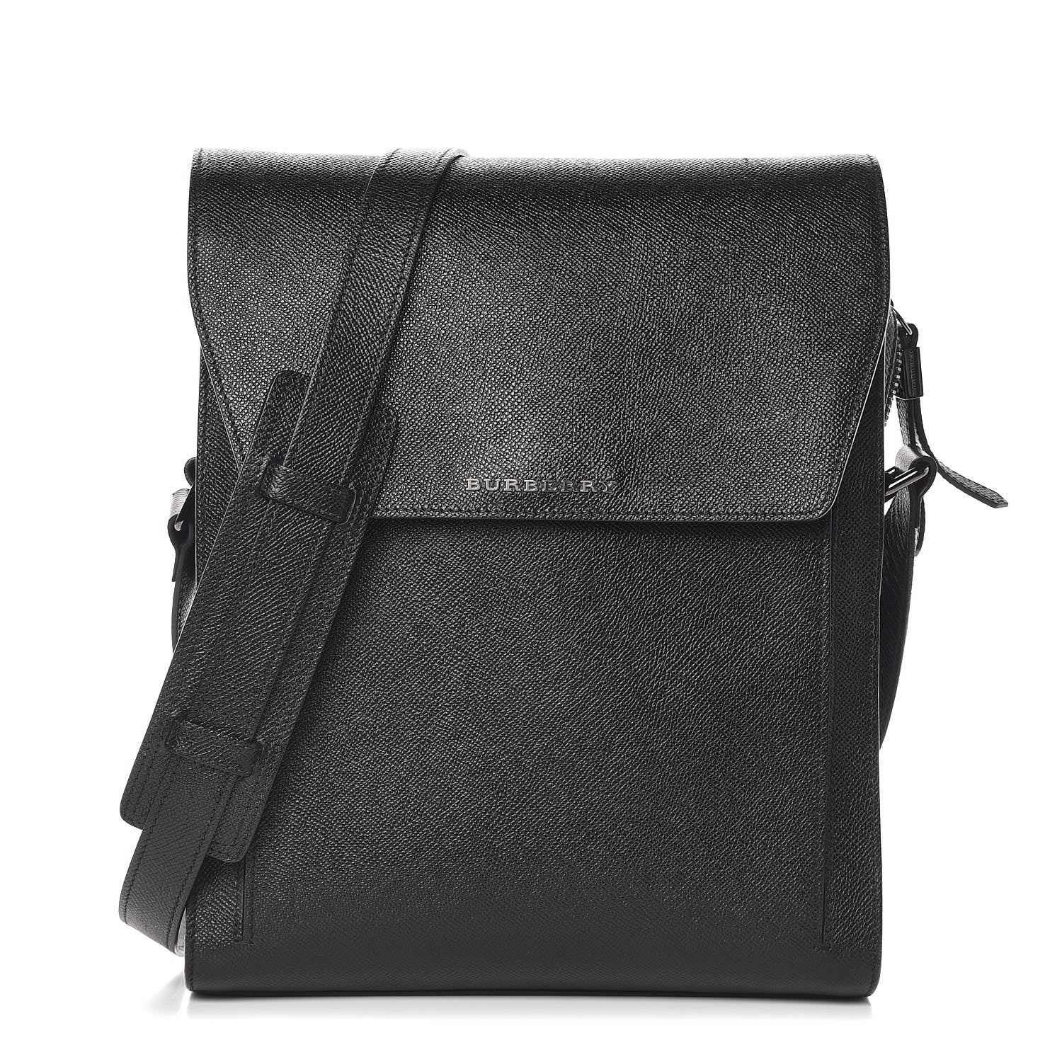 Burberry Calfskin Messenger Bag Black 1 of 10