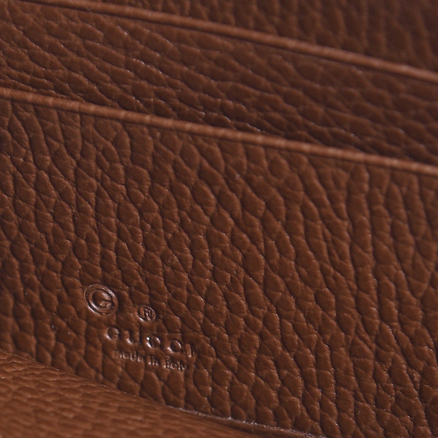 Gucci Monogram Dollar Calfskin Zip Around Wallet Beige Ebony Tabacco 6 of 7