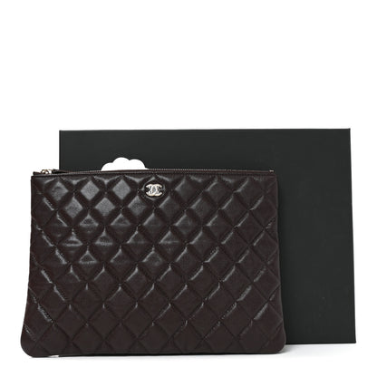 Chanel Caviar Quilted Medium Cosmetic Case Brown 11 of 11