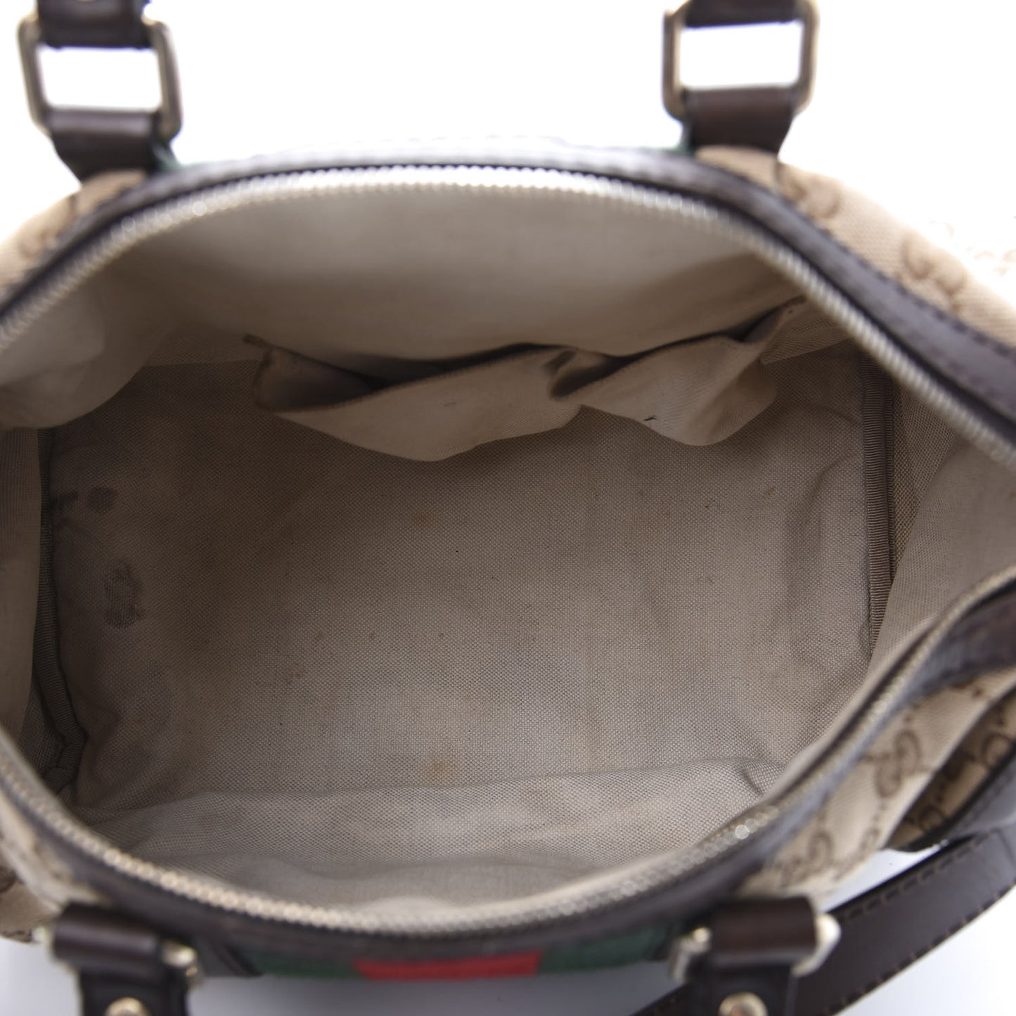 Monogram Vintage Web Medium Boston Dark Brown