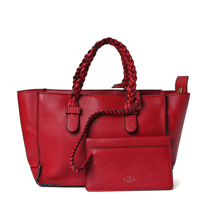 Valentino Garavani Grained Calfskin To Be Cool Tote Rosso Valentino 1 of 7