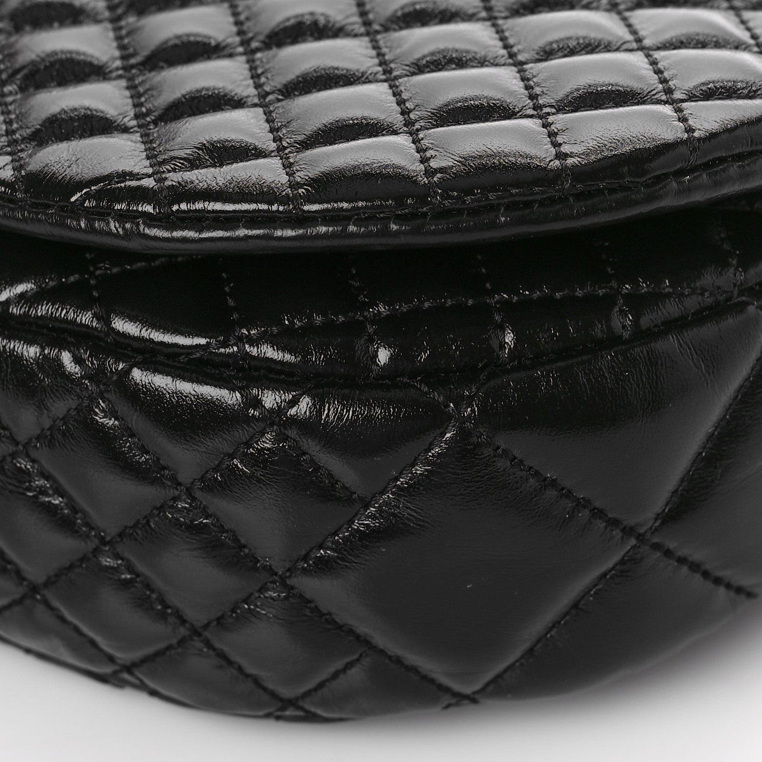 Versace Calfskin Quilted Greca Goddess Shoulder Bag Black 8 of 8