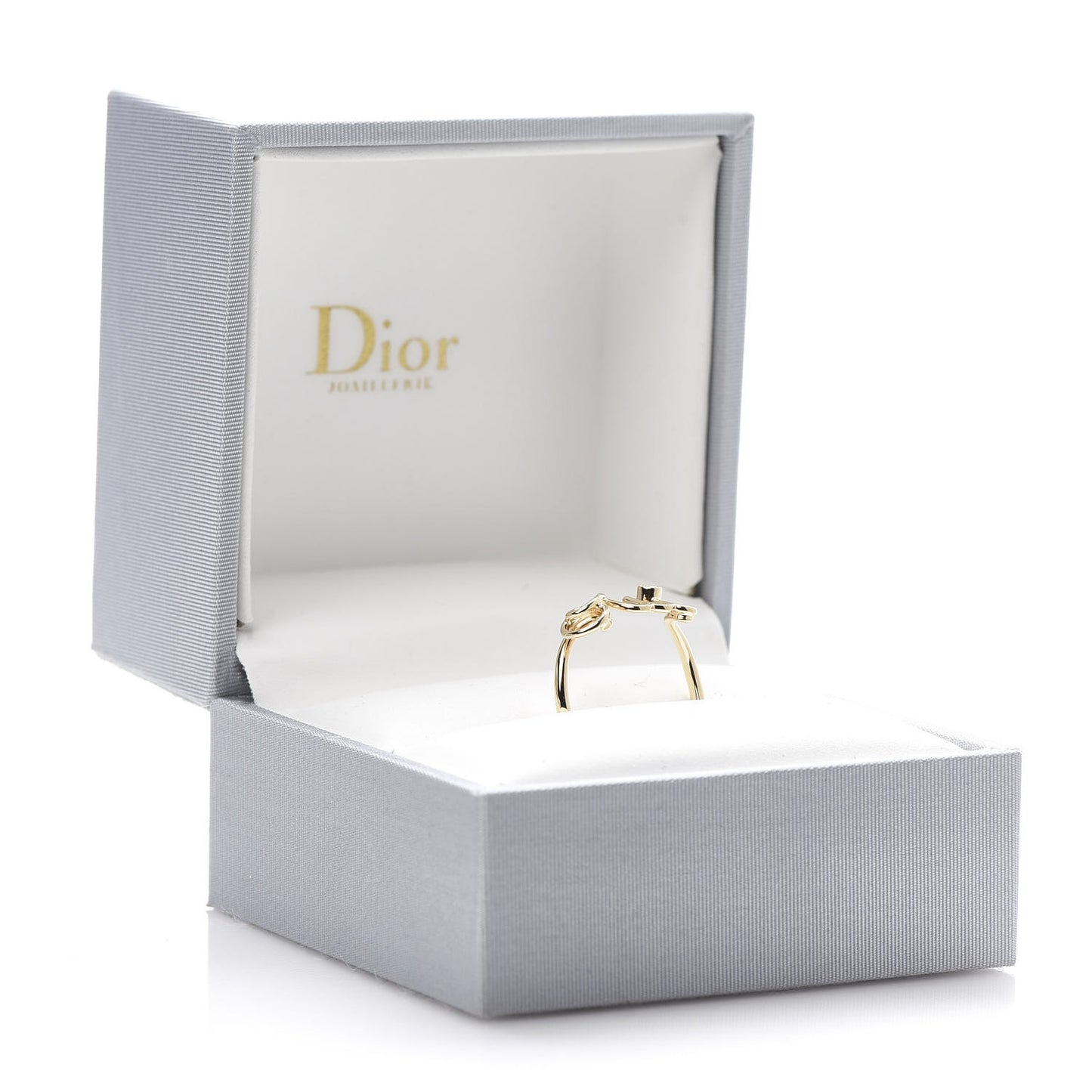 18K Yellow Gold Diamond Oui Ring 55 7.25
