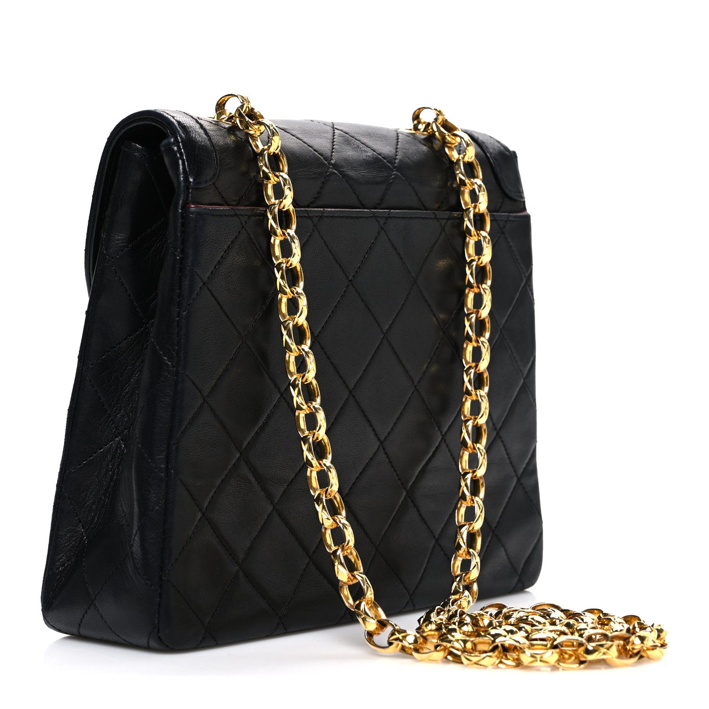 Lambskin Quilted Small Shoulder Bag Black