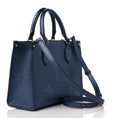 Louis Vuitton Metallic Empreinte Monogram Giant Onthego PM Navy Nacre 3 of 8