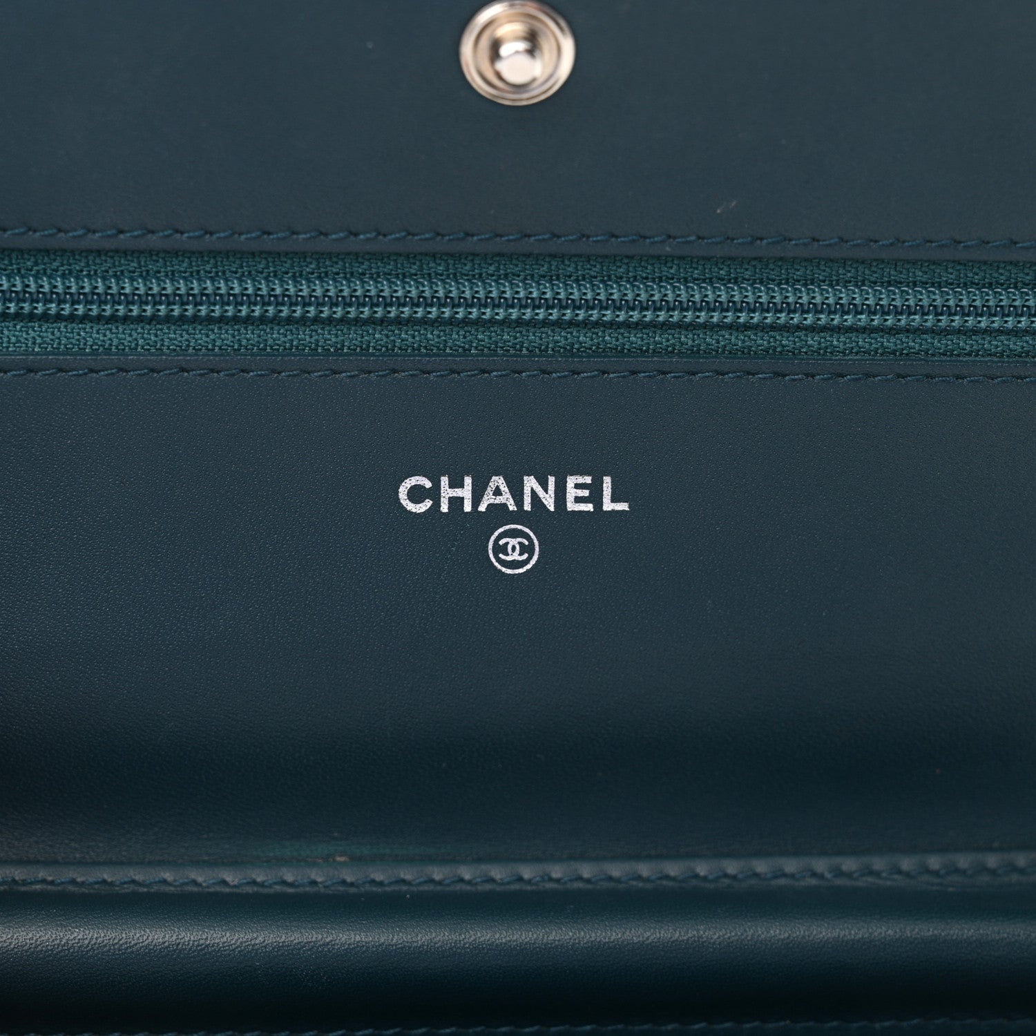 Chanel Velvet Quilted Boy Wallet On Chain WOC Teal 6 of 13