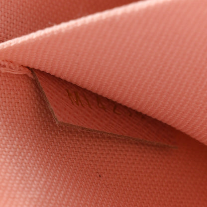 Louis Vuitton Damier Azur Pochette Felicie Chain Wallet Rose Ballerine 8 of 11