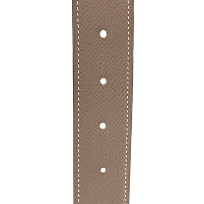 Hermes Epsom 32mm H Belt 80 32 White Etoupe 4 of 5