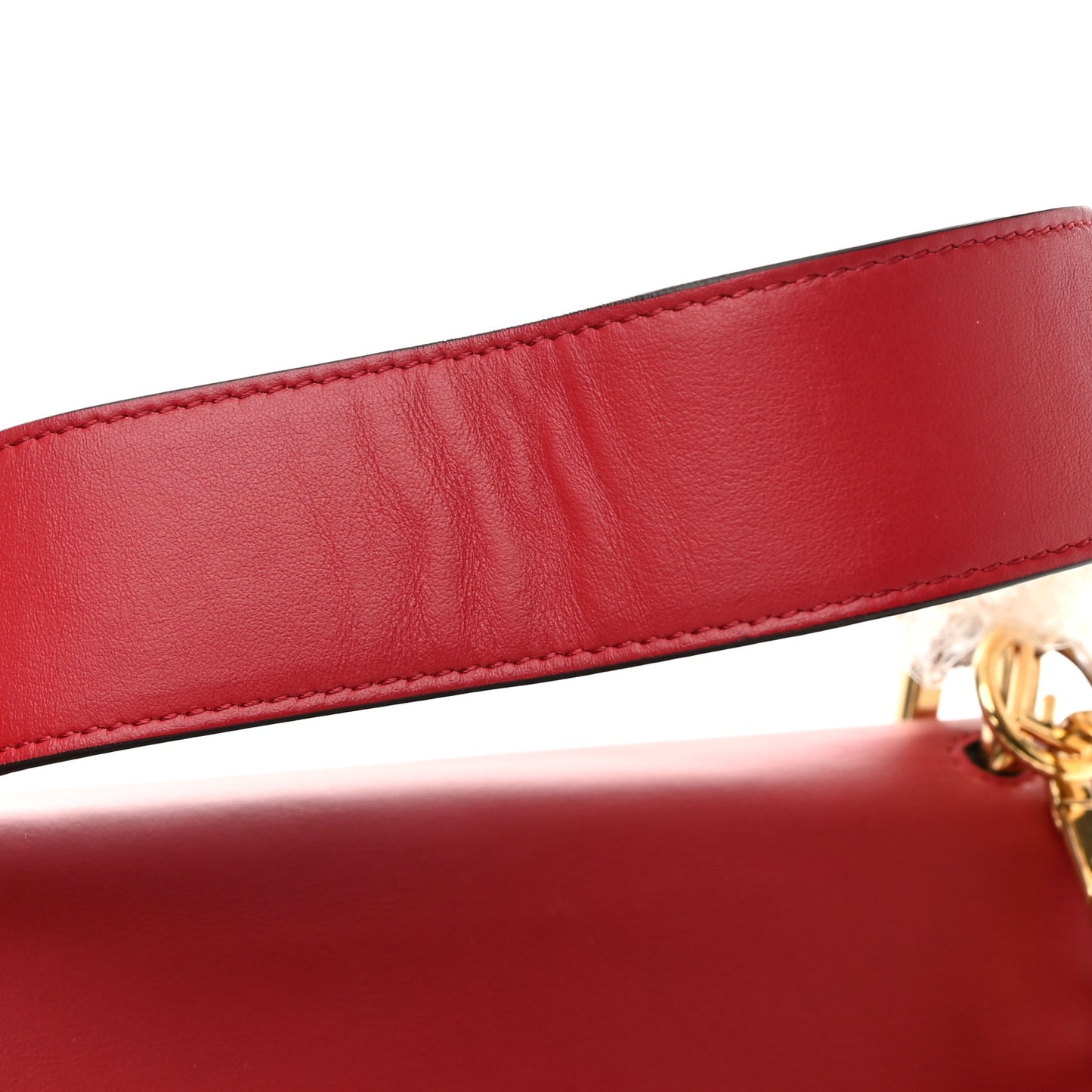 Vitello Century F is Fendi Bi-Color FF 1974 Embossed Kan I Shoulder Bag Fragola Maya Black