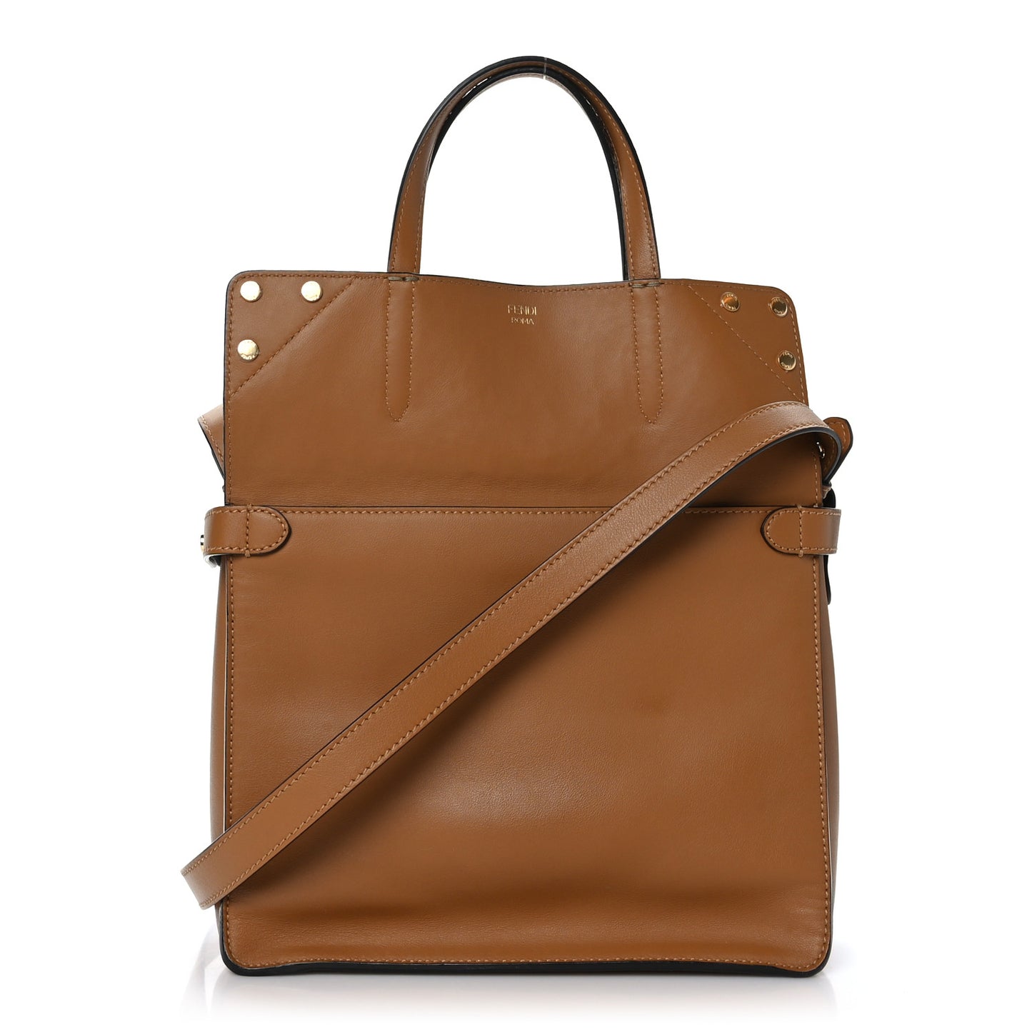 Vitello Grace Suede Snakeskin Small Flip Tote Nocciola Light Brown Marrone