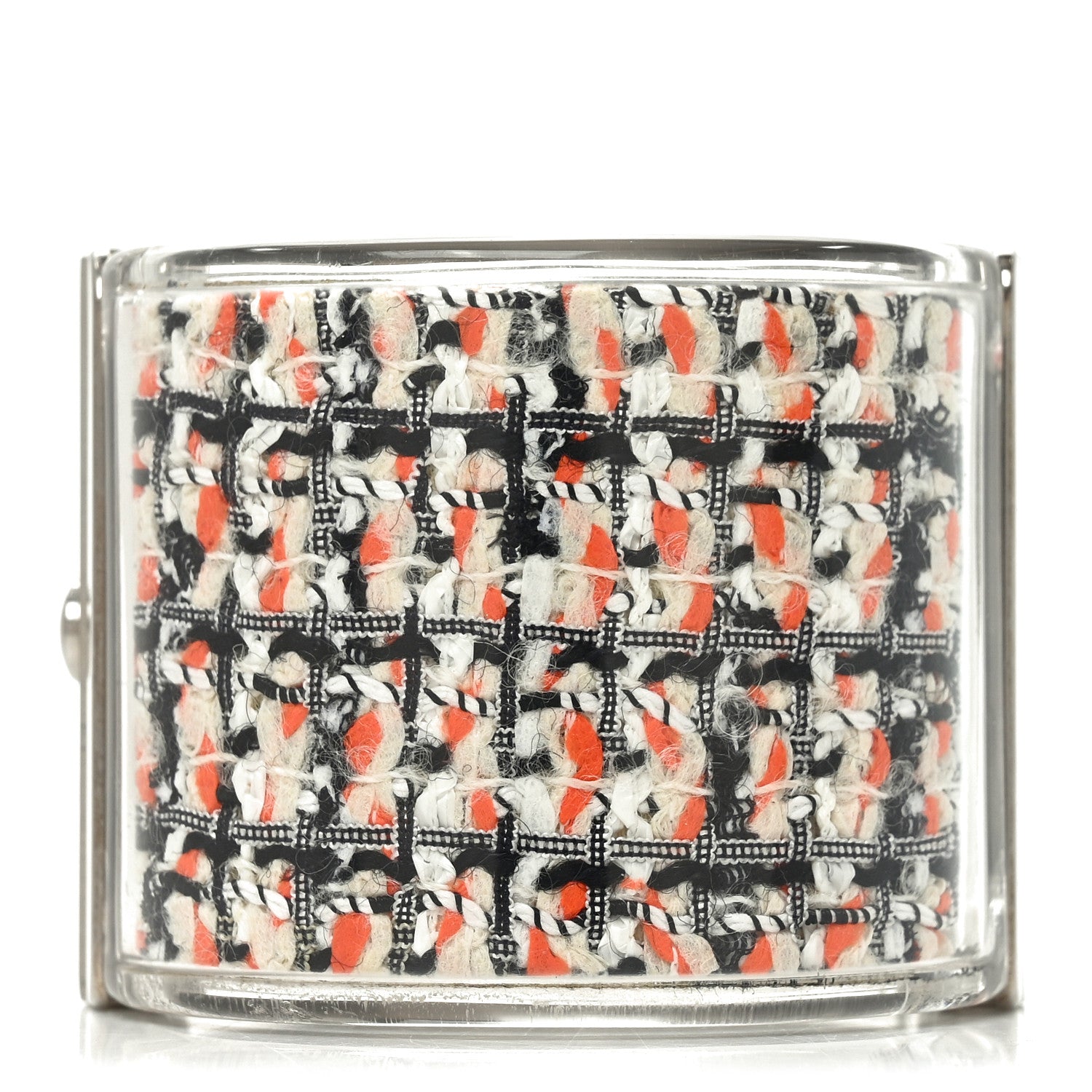 Chanel Resin Tweed CC Cuff Bracelet Multicolor 3 of 4
