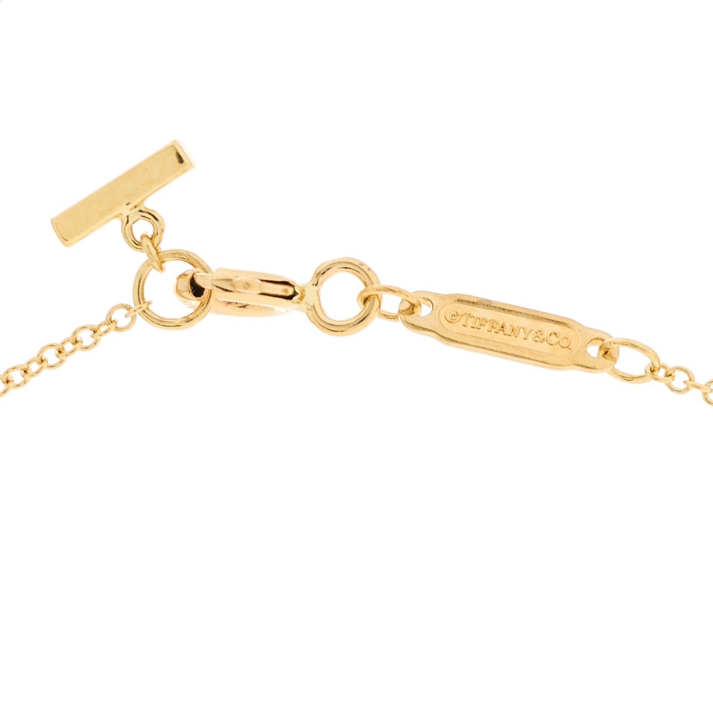 18K Yellow Gold Mini T Smile Pendant Necklace