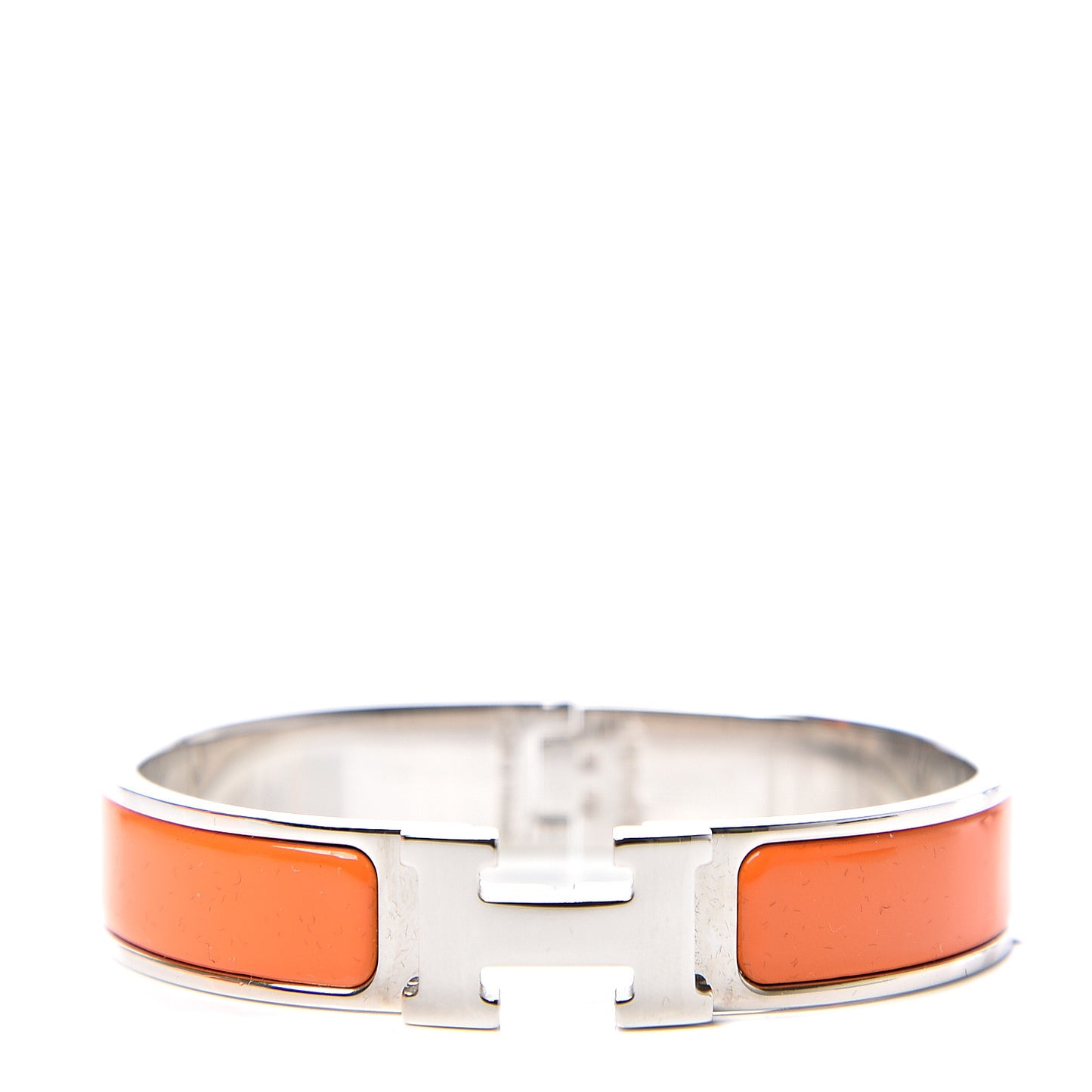 Enamel Narrow Clic Clac H Bracelet PM Orange