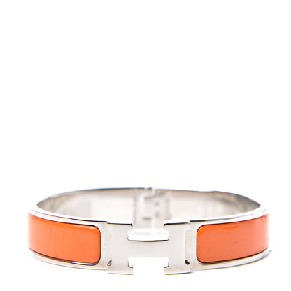Hermes Enamel Narrow Clic Clac H Bracelet PM Orange 1 of 4