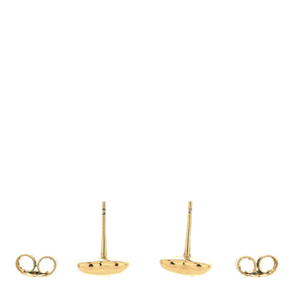 Louis Vuitton Metal LV Heart Stud Earrings Gold 3 of 5