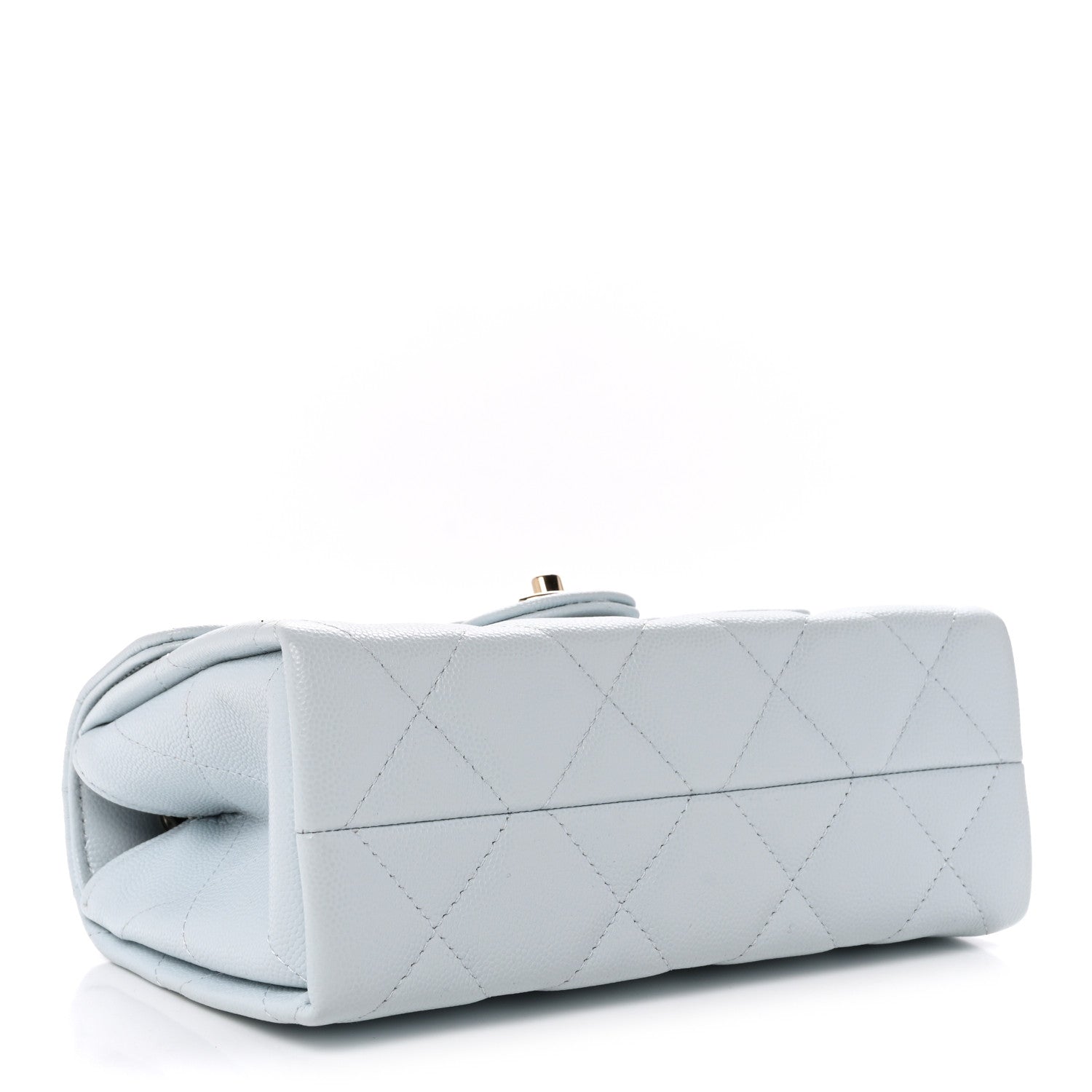Chanel Caviar Quilted Mini Retro Twist Top Handle Flap Light Blue 4 of 12