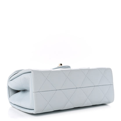 Chanel Caviar Quilted Mini Retro Twist Top Handle Flap Light Blue 4 of 12