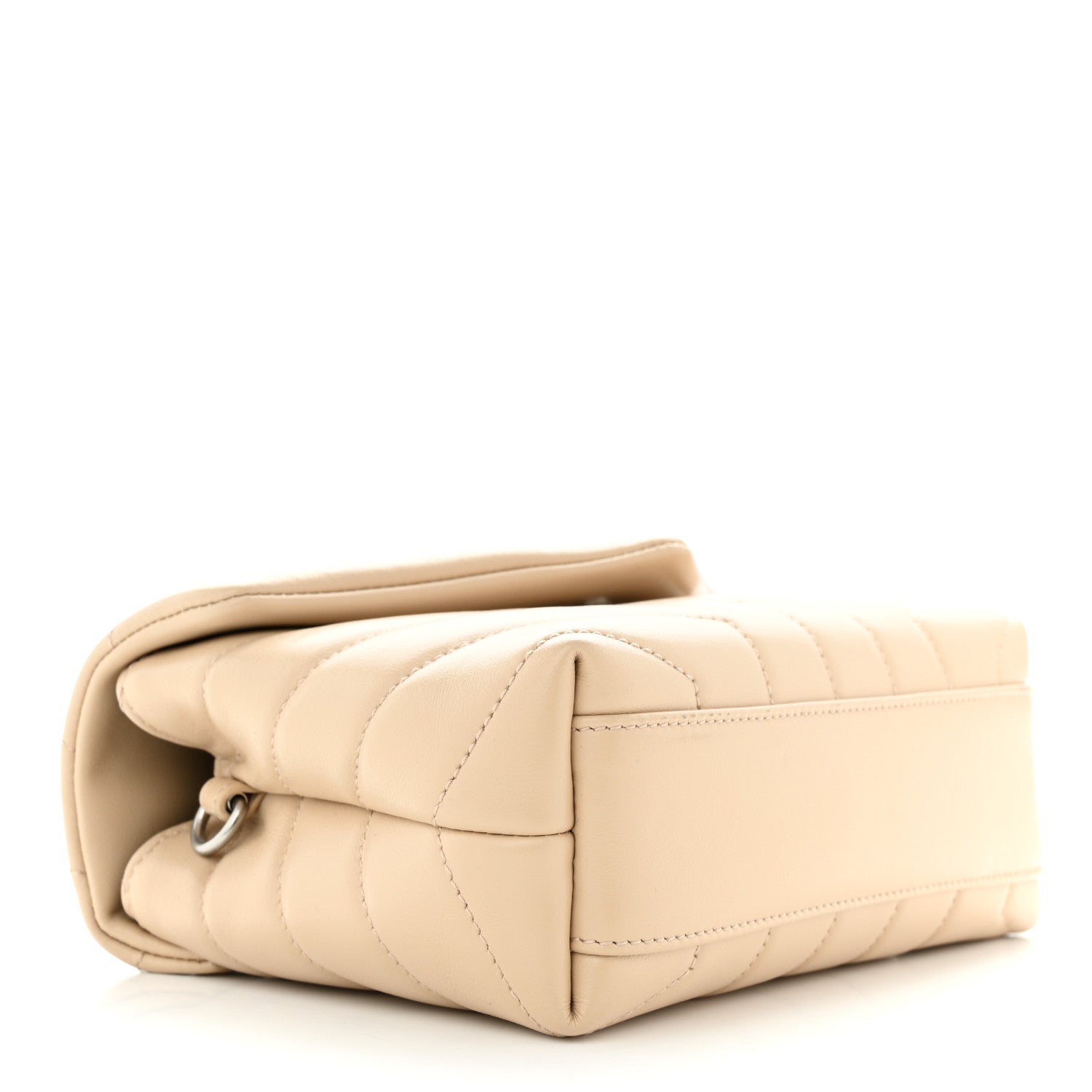 Saint Laurent Calfskin Y Quilted Monogram Toy Loulou Crossbody Bag Nude Powder 4 of 10