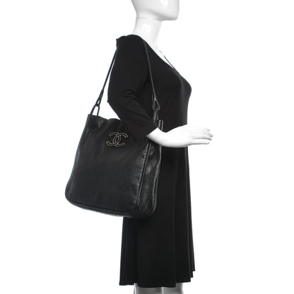 Chanel Calfskin Stitched Hobo Black 1 of 7